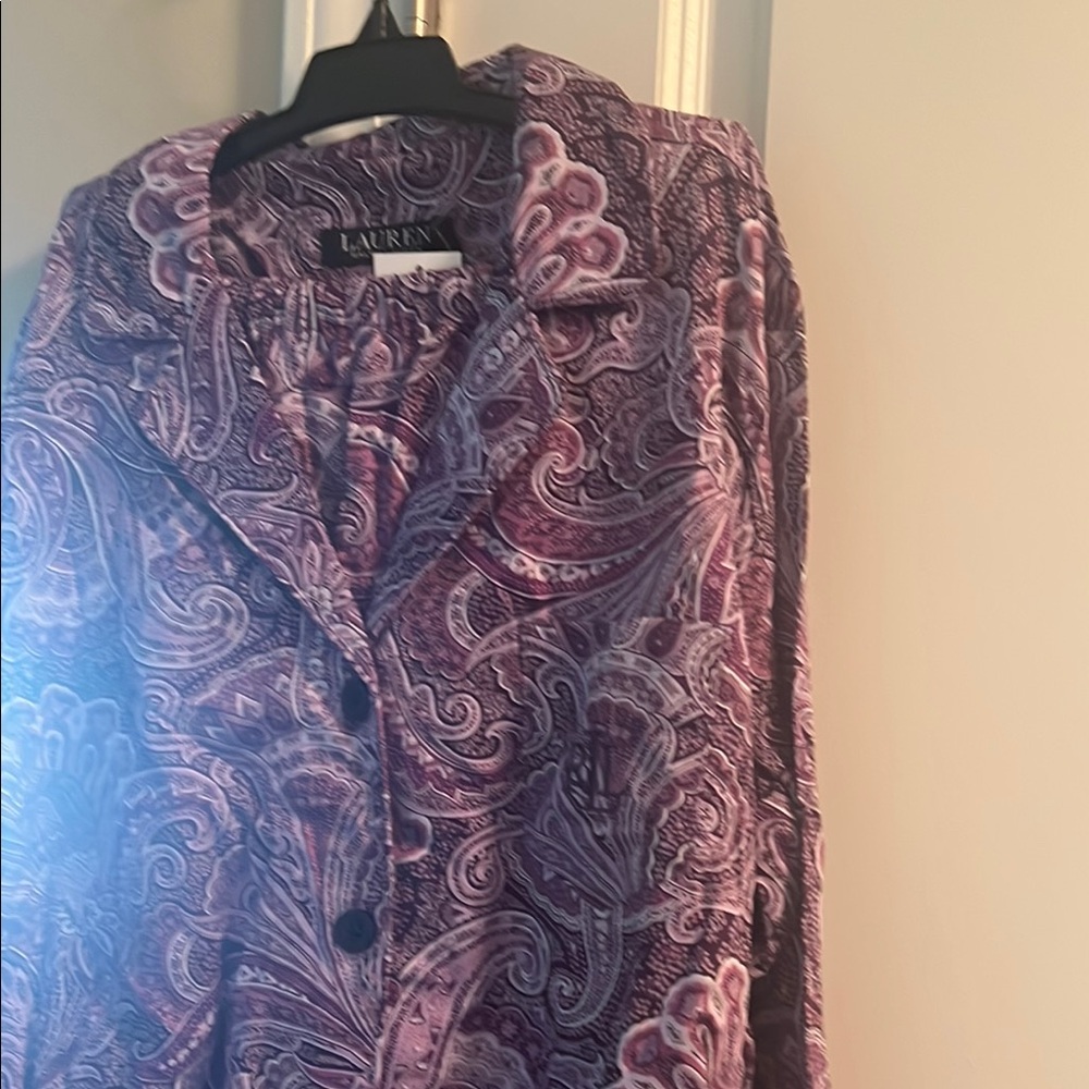 Ralph Lauren Purple Paisley Pajama Set
